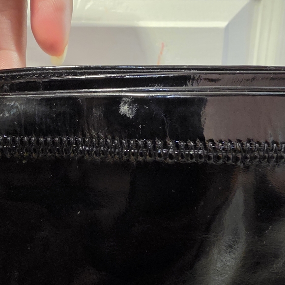 Saint Laurent Black Patent Leather Over-the-Knee Stiletto Boots - Picture 10 of 12